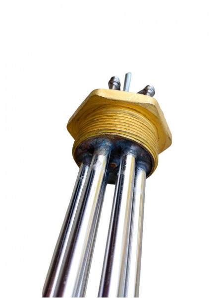 Блок ТЭН 3000W 220/400V - G1,5 (48мм), нерж, L-23см, под винт