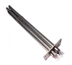 Блок ТЭН 3750W для ЭВК Абат, прямоугольный фланец нового образца