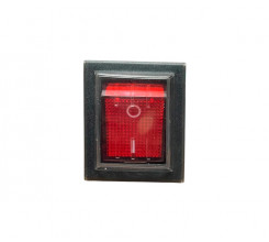 Выключатель одноклавишный (красный) ON/OFF 15A/250V