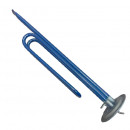 46212409 ТЭН RF 2400W/220V, под М6, нерж. с эмалью, верт.