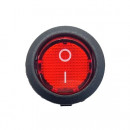 66050 Выключатель одноклавишный 10А/250V, круглый (красный)