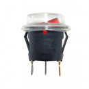 66050 Выключатель одноклавишный 10А/250V, круглый (красный)