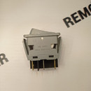 C6003PL  Выключатель двухклавишный зеленая линза, серый корпус