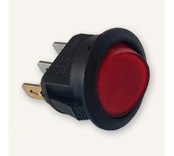 Переключатель IRS-101-8C GU 0109 RED с подсветкой (круглый)